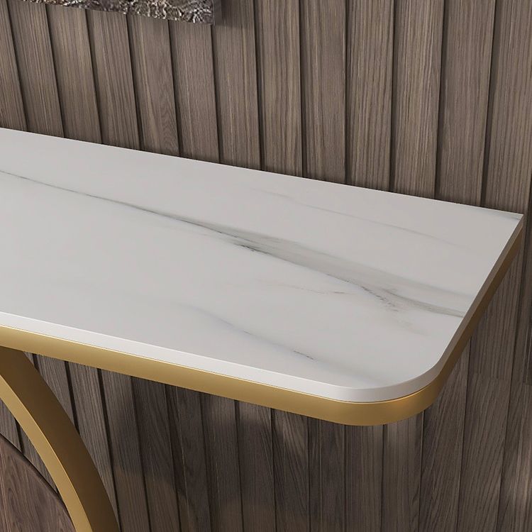 Stone Rectangle Accent Table Modern 31.5-inch Tall Accent Table Clearhalo 'Console Tables' 'console_tables' 'Entry & Mudroom Furniture' 'furn' 'furn_console_tables' 'Furniture' 1200x1200_28cbef33-0c15-4d17-b4bb-f4f783929169