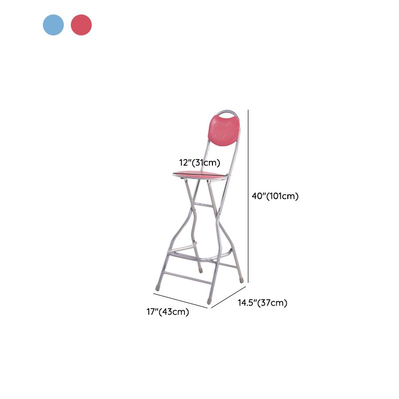 Contemporary Dining Stools Low Back Folding Bar Stools with Metal Base Clearhalo 'Bar Furniture' 'Bar Stools' 'bar_stools' 'furn' 'furn_bar_stools' 'Furniture' 'Kitchen & Dining Furniture' 1200x1200_28ccae4e-6dd6-4ab5-b672-cb2e207df987