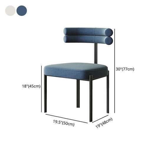 Designer Style Open Back Restaurant Side Chair Matte Finish Velvet Dining Chair Clearhalo ' kitchen&dining_furn' 'Dining Chairs' 'Dining Tables & Seating' 'dining_chair' 'furn' 'furn_dining_chair' 'Furniture' 'furniture_dining_chair' 'Kitchen & Dining Furniture' 'kitchen' 1200x1200_28cd5dc3-4c22-4397-8fca-57b3a5d0d31e