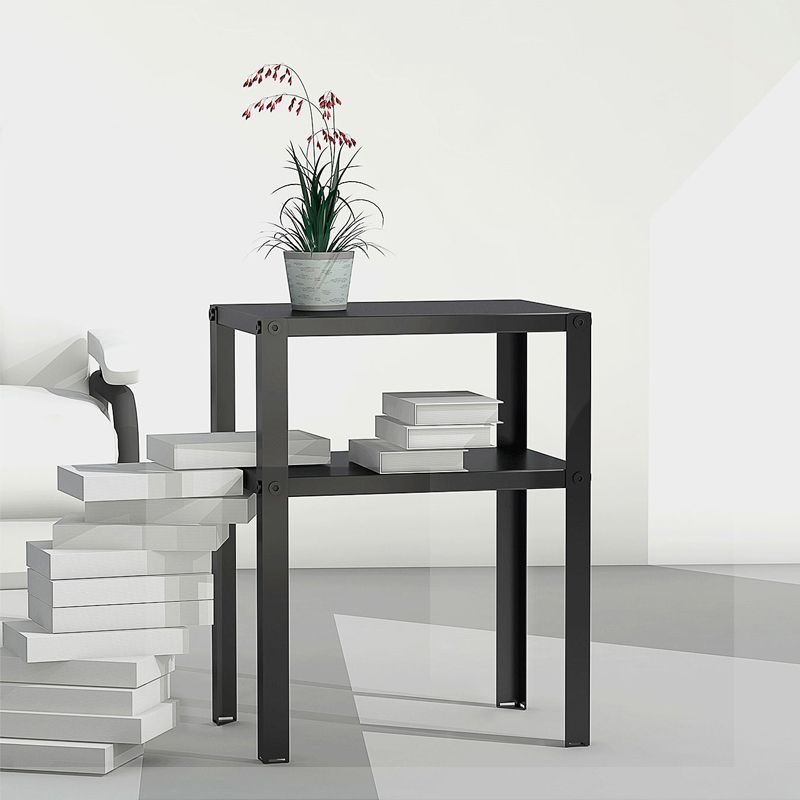 Metall 2-Shelf-Nachttisch 17,72 "hoher Industriekabinett am Nachtbezirk