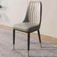 Glam Faux Leather Dining Chair Parsons Chair in Matte Finish for Brasserie Clearhalo 'Dining Chairs' 'Dining Tables & Seating' 'dining_chair' 'furn' 'furn_dining_chair' 'Furniture' 'Kitchen & Dining Furniture' 1200x1200_28cde181-587c-444f-831d-21ea0535a6d9