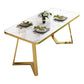 Dinner Room Dining Table Kitchen Luxury Stone Metal Base Dining Table Clearhalo 'Dining Tables & Seating' 'Dining Tables' 'dining_table' 'furn' 'furn_dining_table' 'Furniture' 'Kitchen & Dining Furniture' 1200x1200_28ce22cf-8135-4429-b924-3e263fa6b9d6