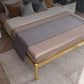Queen Size Contemporary Metal Bed,40.15 " with Metal Legs Bed