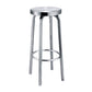Silver Glossy Brushed Barstool Stainless Steel Outdoor Bar Stool with Round Seat 1 Piece Clearhalo 'Bar Furniture' 'Bar Stools' 'bar_stools' 'furniture_bar_stools' 'Kitchen & Dining Furniture' 'kitchen&dining_furn' 'kitchen' 'kitchen_furn' Furniture' 1200x1200_28d3d568-9211-4511-b024-6d5d7de018fd