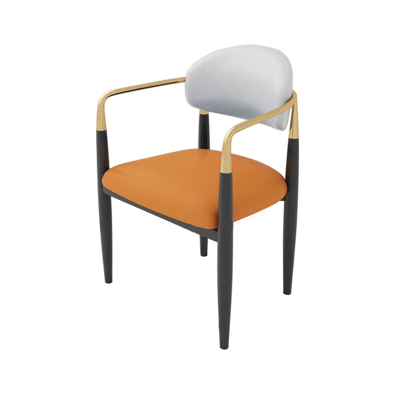 Contemporary Conference Room Arm Chair Open Back Matte Finish Upholstered Dining Chair Clearhalo ' kitchen&dining_furn' 'Dining Chairs' 'Dining Tables & Seating' 'dining_chair' 'furn' 'furn_dining_chair' 'Furniture' 'furniture_dining_chair' 'Kitchen & Dining Furniture' 'kitchen' 1200x1200_28d430ed-3bac-443e-ad3b-472a6e0d0b99