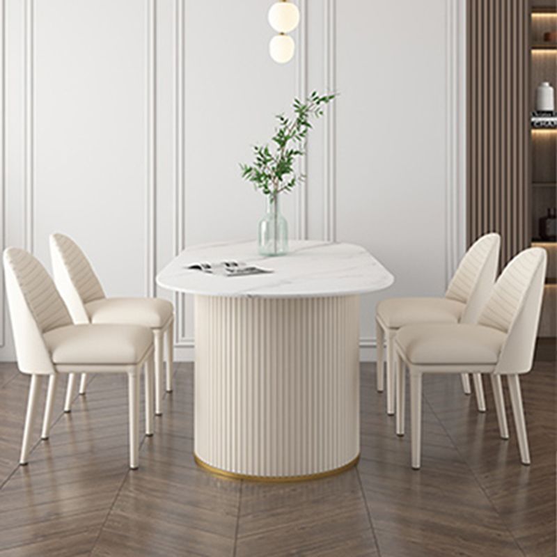 Metal Traditional Luxury Oval Table Sintered Stone Table for Dining Room Clearhalo ' dining_table' 'Dining Tables & Seating' 'Dining Tables' 'furn' 'furn_dining_table' 'Furniture' 'furniture_dining_table' 'Kitchen & Dining Furniture' 'kitchen&dining_furn' 'kitchen' 'kitchen_dining_table' 1200x1200_28d487a4-4e93-48e0-b155-52c0fb8a342b