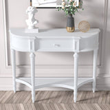 Console di betulla moderna di metà secolo con 4 gambe e scaffali per la sala