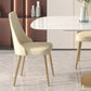 Modern Style Traditional Height Dining Set with Fixed Rectangle Shape Table and Pedestal Base Clearhalo 'Dining Room Sets' 'Dining Tables & Seating' 'dining_room_set' 'furn' 'furn_dining_room_set' 'Furniture' 'furniture_dining_room_set' 'Kitchen & Dining Furniture' 'kitchen&dining_furn' 'kitchen' 1200x1200_28d5e54e-3e40-49e3-af18-e9862784d6db