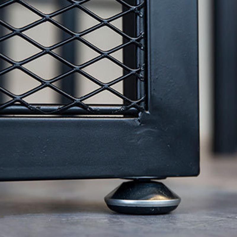 Mesa de comedor de acento de almacenamiento de madera industrial