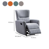 Sedia reclinabile in cuoio con telaio in metallo in metallo