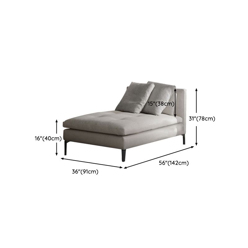 Living Room Chaise Square Arms Modern Chaise Lounge with Cotton Upholster Clearhalo 'Chairs & Seating' 'Chaise Lounge' 'chaise_lounge' 'furn' 'furn_chaise_lounge' 'Furniture' 'Living Room Furniture' 1200x1200_28d7d423-4b9e-4722-a216-861da03deb8a