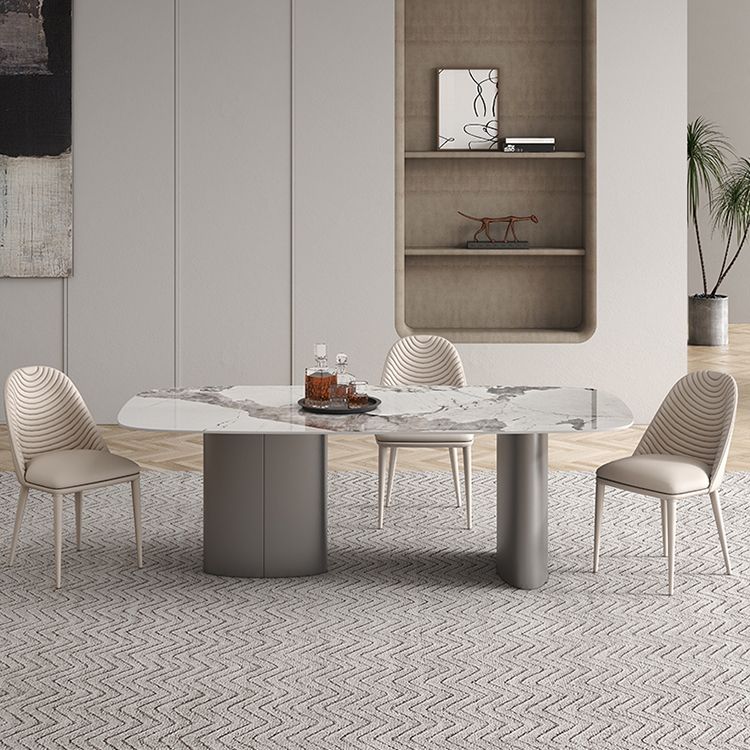 Metal Modern Rectangle Indoor Table Sintered Stone Dining Table for Kitchen and Dining Room Clearhalo ' dining_table' 'Dining Tables & Seating' 'Dining Tables' 'furn' 'furn_dining_table' 'Furniture' 'furniture_dining_table' 'Kitchen & Dining Furniture' 'kitchen&dining_furn' 'kitchen' 'kitchen_dining_table' 1200x1200_28d8e7bb-d337-44f6-a41c-3b9503b6dff3