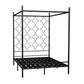 Metal Four Poster Bed con cabecera de marco abierto, cama estándar glamorosa