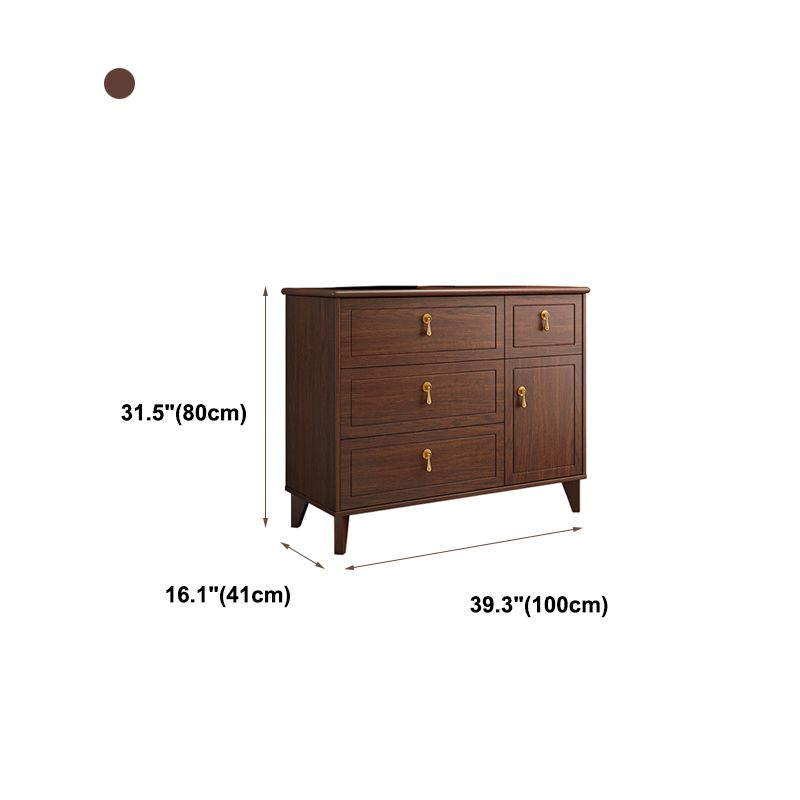 Classic Glam Wood Dresser Bruin Dresser met lade voor slaapkamer