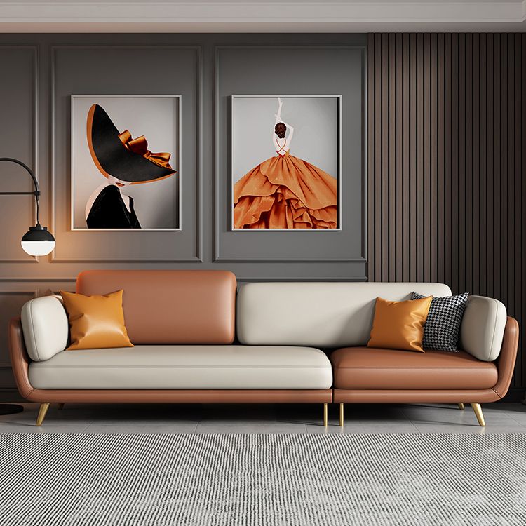 本革の標準フレアソファ33.46 "d x 36.22" Hソファ