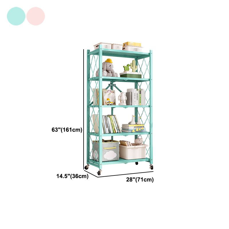 Libreria di libreria di deposito in metallo pieghevole Nordico Rettangolo mobile