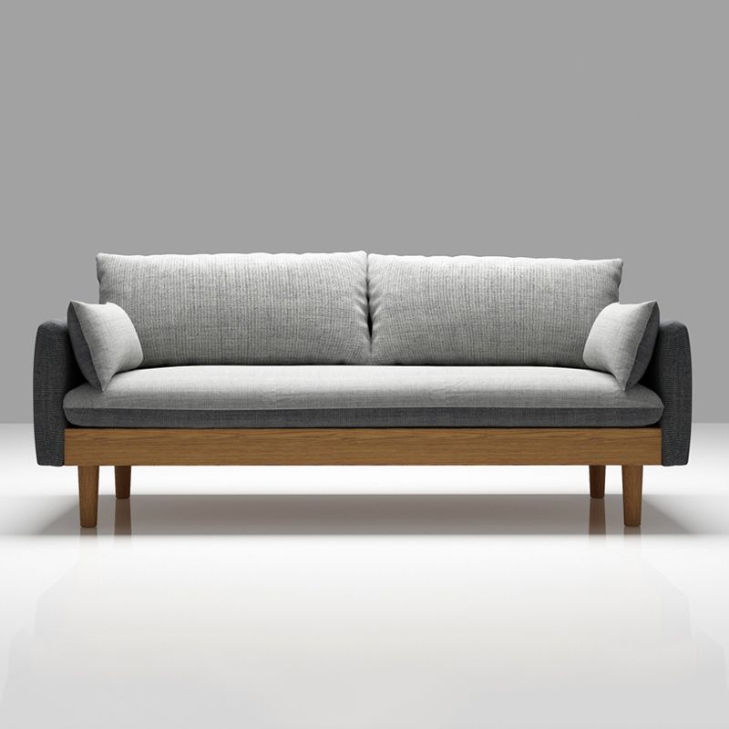 Contemporain 29.9 "H Coton Blend Square ARM SOFA pour l'appartement