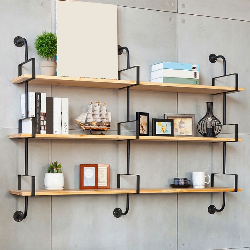 9.84"W Bookshelf Industrial Style Wall Mounted Solid Wood Bookcase for Home Office Clearhalo 'Bookcases' 'furn' 'furn_bookcases' 'Furniture' 'furniture_bookcases' 'kitchen' 'kitchen_bookcases' 'Living Room Furniture' 'Office Furniture' 1200x1200_28df756a-1ba2-40f9-874d-617d999051a1