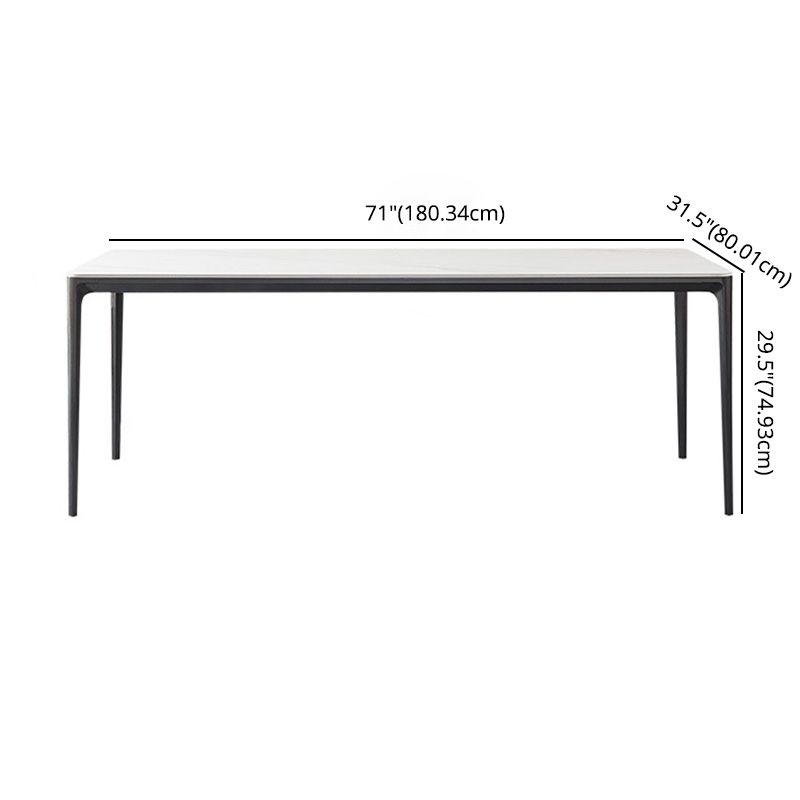 Minimalist Style Dining Table Set with Sintered Stone Table and PU Chairs Clearhalo 'Dining Room Sets' 'Dining Tables & Seating' 'dining_room_set' 'furn' 'furn_dining_room_set' 'Furniture' 'furniture_dining_room_set' 'Kitchen & Dining Furniture' 'kitchen&dining_furn' 'kitchen' 1200x1200_28e058be-fb29-4bda-92f1-050d3aa36313