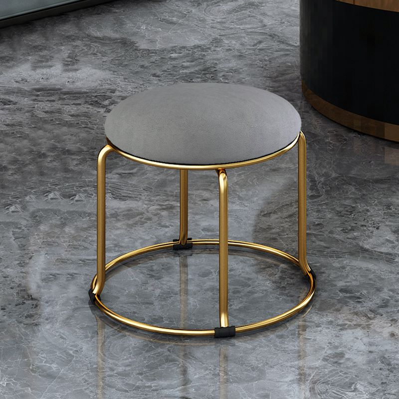 Fabric Round Pouf Plain Fade Resistant Metal Frame Contemporary Pouf Clearhalo 'furn' 'furn_ottomans_poufs' 'Furniture' 'Living Room Furniture' 'Ottomans & Poufs' 'ottomans_poufs' 1200x1200_28e11126-433b-411f-84ec-04e0b1d2f806