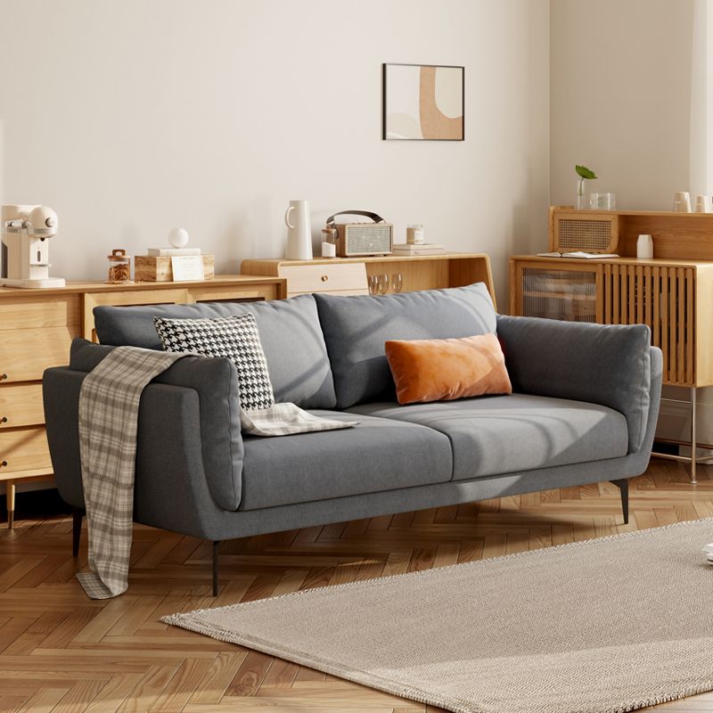 Velvet Pillow Top Arm Settee with Loose Back for Living Room and Apartment Clearhalo 'furn' 'furn_sofas' 'Furniture' 'furniture_sofas' 'kitchen' 'kitchen_sofas' 'Living Room Furniture' 'Sofa' 'sofas' 1200x1200_28e11390-4a2d-48b7-bd6b-b07af8a9c9fc