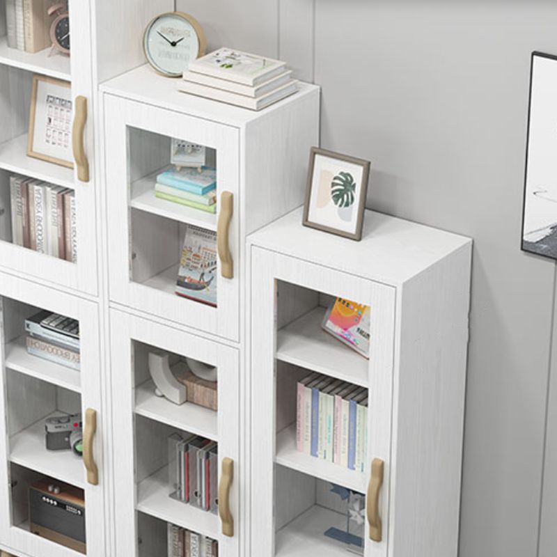 Engineered Wood Standard Bookshelf Modern White Bookcase with Shelves Clearhalo 'Bookcases' 'furn' 'furn_bookcases' 'Furniture' 'Office Furniture' 1200x1200_28e2838d-9765-4206-9cd1-d62a3e1948ed