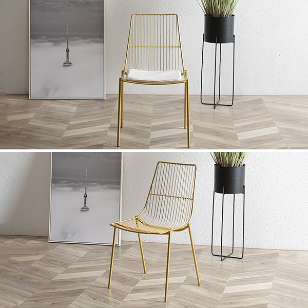 Contemporary Faux Leather Slat Back Side Chair in Matte Finish for Indoor