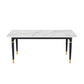 Modern 1/4/5/7 Pieces Dining Set Rectangle Stone Top Legs Dinette Set in White Clearhalo 'Dining Room Sets' 'Dining Tables & Seating' 'dining_room_set' 'furn' 'furn_dining_room_set' 'Furniture' 'Kitchen & Dining Furniture' 1200x1200_28e2d202-a4ff-42ed-81c7-47066a31f36f