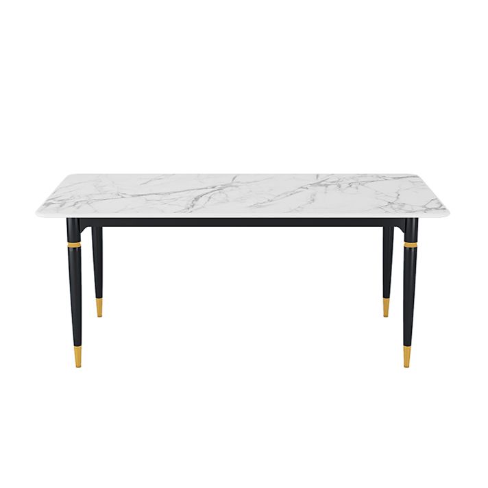 Modern 1/4/5/7 Pieces Dining Set Rectangle Stone Top Legs Dinette Set in White Clearhalo 'Dining Room Sets' 'Dining Tables & Seating' 'dining_room_set' 'furn' 'furn_dining_room_set' 'Furniture' 'Kitchen & Dining Furniture' 1200x1200_28e2d202-a4ff-42ed-81c7-47066a31f36f