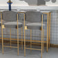 Modern Bar Height Table White Faux Marble Top Bistro Bar Table with Gold Base Clearhalo 'Bar Furniture' 'Bar Tables' 'bar_tables' 'furn' 'furn_bar_tables' 'Furniture' 'Kitchen & Dining Furniture' 1200x1200_28e2f028-d1c7-4007-b06f-106b776e2e89