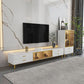 Console multimédia de stockage fermée, meuble TV en pierre pour salon