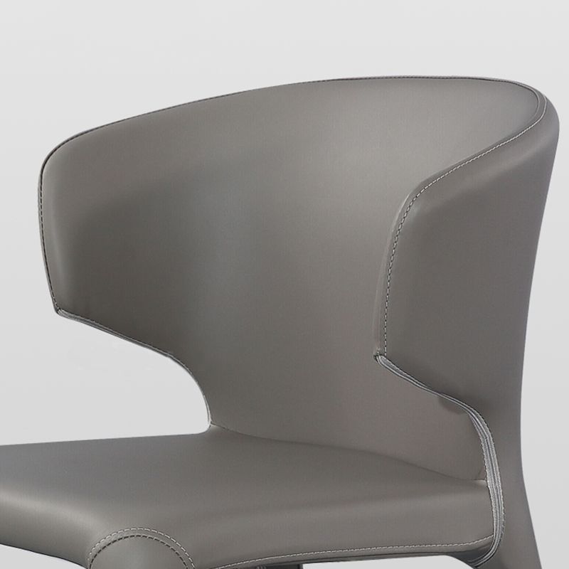 Designer Style Wingback Arm Chair Leather Matte Finish Single Dining Chair Clearhalo ' kitchen&dining_furn' 'Dining Chairs' 'Dining Tables & Seating' 'dining_chair' 'furn' 'furn_dining_chair' 'Furniture' 'furniture_dining_chair' 'Kitchen & Dining Furniture' 'kitchen' 1200x1200_28e500ae-d974-4efd-9a1a-da7112d5ea6a
