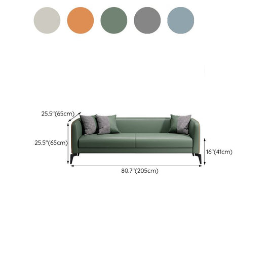 Contemporary Faux Leather Tight Back Tuxedo Arm Living Room Standard Settee