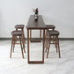 Ensemble de table de barre rectangle 1/2/4/5 PCS Table et tabourets de bar à manger du comptoir en bois massif et tabourets