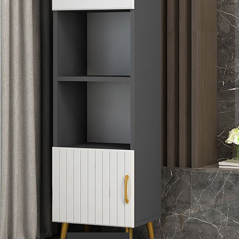 15.7" W Modern Glass Paned Cabinet Shelves Included Side Cabinet with 2 Doors Clearhalo 'Cabinets & Chests' 'cabinets_chests' 'furn' 'furn_cabinets_chests' 'Furniture' 'Living Room Furniture' 1200x1200_28e7f770-43bb-4faa-aba5-0e14a12b0cd6