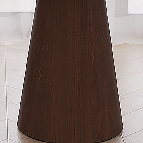 スカンジナビアの茶色のテーブルラウンドペデスタルソリッドウッドエンドテーブル