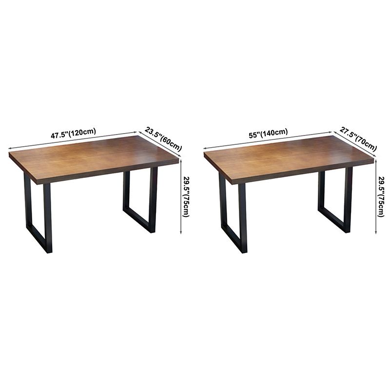 Industrial Dining Room Table Pine Solid Wood Table with Double Pedestal Clearhalo ' dining_table' 'Dining Tables & Seating' 'Dining Tables' 'furn' 'furn_dining_table' 'Furniture' 'furniture_dining_table' 'Kitchen & Dining Furniture' 'kitchen&dining_furn' 'kitchen' 'kitchen_dining_table' 1200x1200_28e828fc-f663-4307-8a27-441f13d8449e