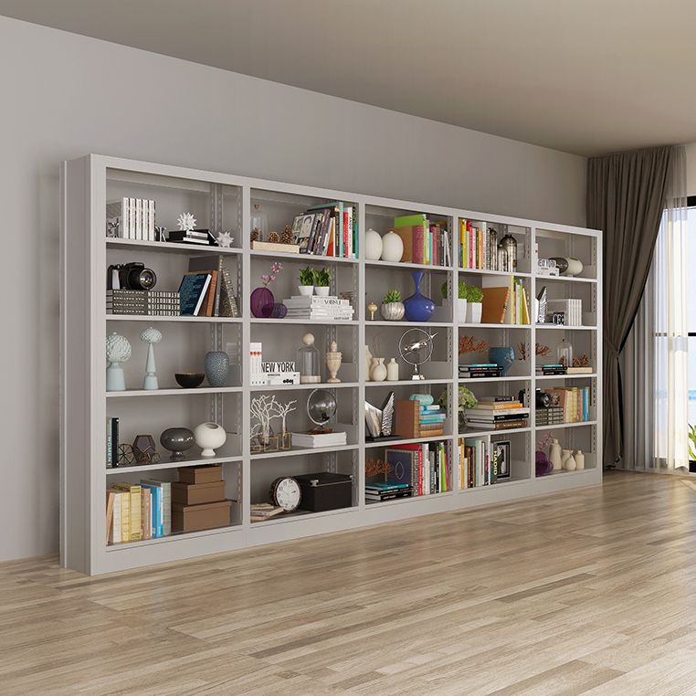 Open Metal Bookshelf Modern Home Living Room Rectangular Bookcase