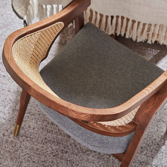 Modern Simple Arm Chair Wooden Frame Dining Arm Chair for Home Use