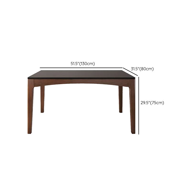 Rectangle Sintered Stone Dining Table Solid Wood Frame Dining Table Clearhalo 'Dining Tables & Seating' 'Dining Tables' 'dining_table' 'furn' 'furn_dining_table' 'Furniture' 'Kitchen & Dining Furniture' 1200x1200_28ea0a53-38ee-4982-b5d9-b1219473cc69