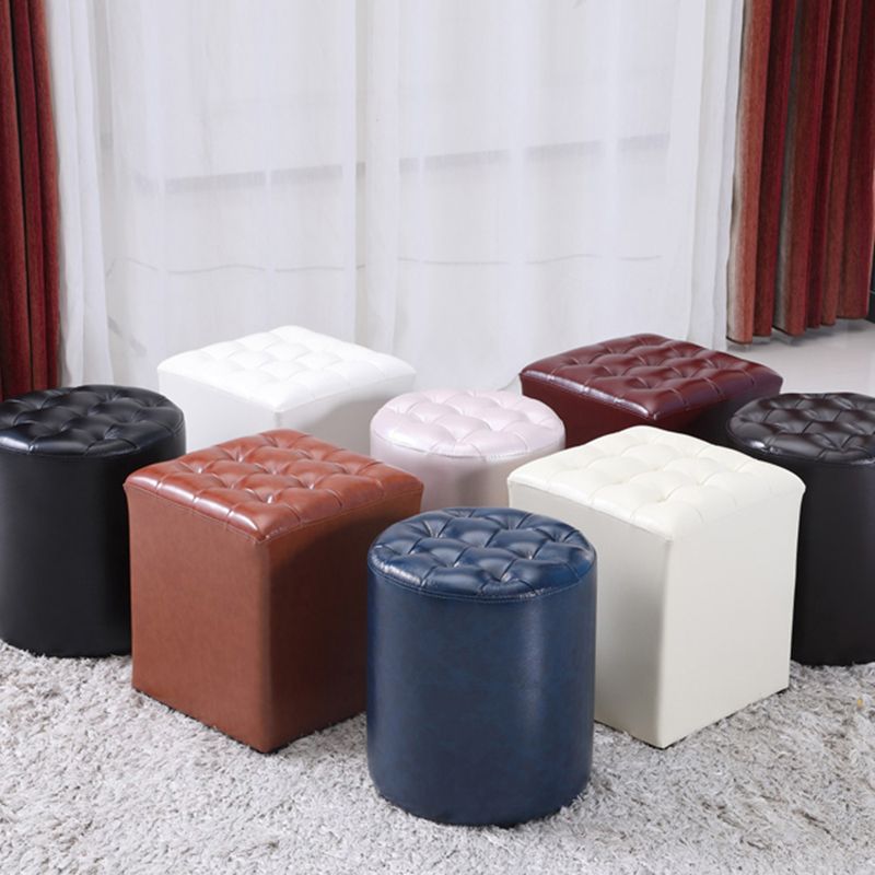 Genuine Leather Ottoman Tufted Square Whole Colored Water Resistant Cube Ottoman Clearhalo 'furn' 'furn_ottomans_poufs' 'Furniture' 'Living Room Furniture' 'Ottomans & Poufs' 'ottomans_poufs' 1200x1200_28ea63ac-004c-4320-a8ba-01d8b5b0f269