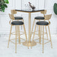 Glam Armless Backrest Counter Stool Iron Cafe Bar Stool with Leather Cushion and Pedal Clearhalo 'Bar Furniture' 'Bar Stools' 'bar_stools' 'furn' 'furn_bar_stools' 'Furniture' 'furniture_bar_stools' 'Kitchen & Dining Furniture' 1200x1200_28eaf711-7d01-4038-a6fb-34a71a45db71