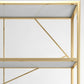 Scandinavian Open Etagere Bookshelf with Gold Iron Frame White Manufactured Wood Shelf Clearhalo 'Bookcases' 'furn' 'furn_bookcases' 'Furniture' 'furniture_bookcases' 'kitchen' 'kitchen_bookcases' 'Living Room Furniture' 'Office Furniture' 1200x1200_28eb0233-055d-4a35-a2b0-f5b4c3d6e87d