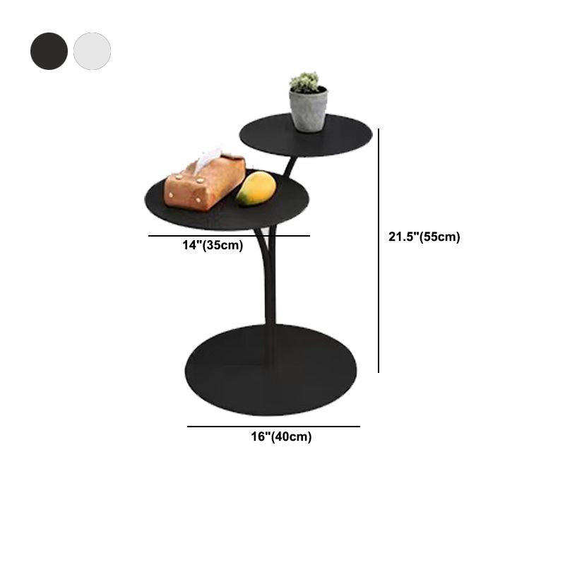 Contemporary Metal Accent Table Nightstand 21.65" Tall Bed Nightstand Clearhalo 'Bedroom Furniture' 'furn' 'furn_night_stand' 'Furniture' 'night_stand' 'Nightstands' 1200x1200_28eb0435-0252-4b08-a4d7-4f6894be14b6