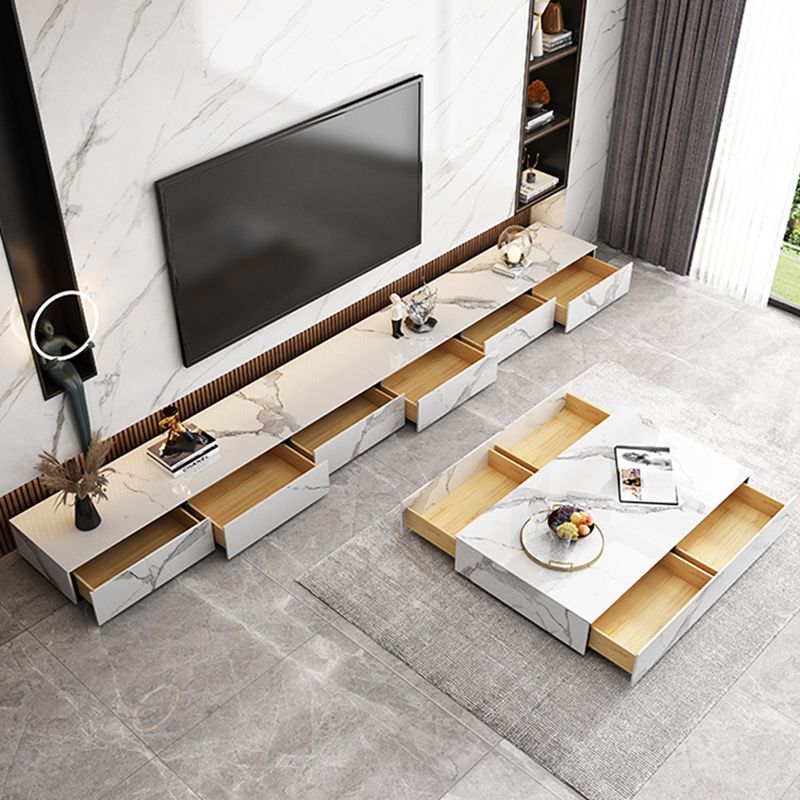 Contemporary Style Stone TV Stand Enclosed Storage TV Cabinet with Drawers Clearhalo 'furn' 'furn_tv_stands_entertainment_centers' 'Furniture' 'Living Room Furniture' 'TV Stands & Entertainment Centers' 'TV Stands & Media Storage Furniture' 'tv_stands_entertainment_centers' 1200x1200_28ee4a57-14bf-4349-9741-b995ba6c9e1a