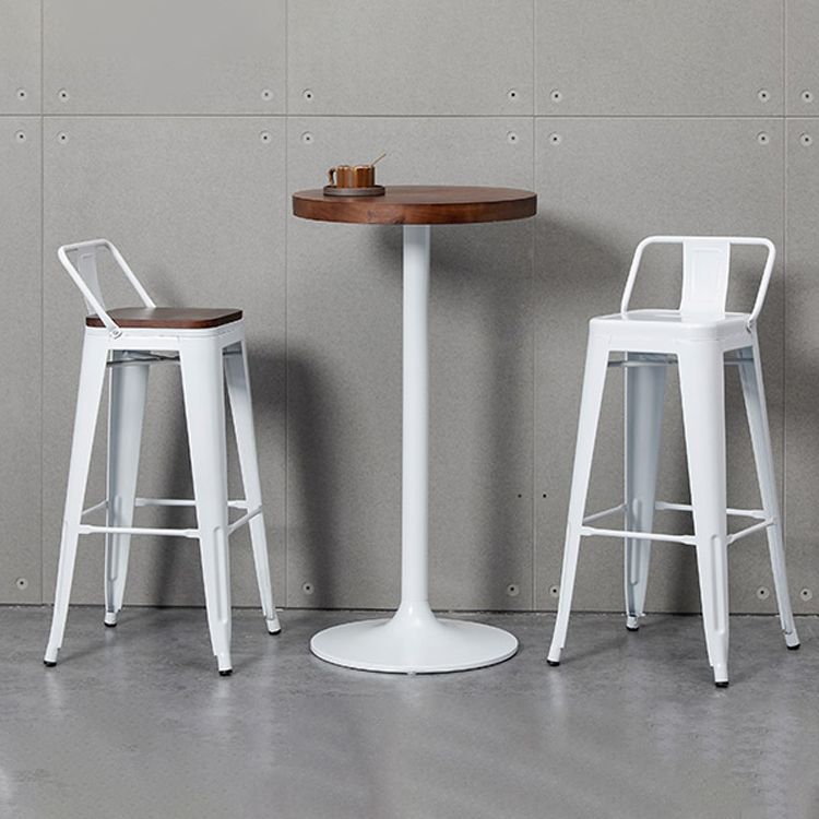 Contemporary Metal Bar Stool Low Back Dining Stool with Footrest Clearhalo 'Bar Furniture' 'Bar Stools' 'bar_stools' 'furn' 'furn_bar_stools' 'Furniture' 'Kitchen & Dining Furniture' 1200x1200_28ee7e7e-34c3-4c1e-8cf9-7da45dae801a