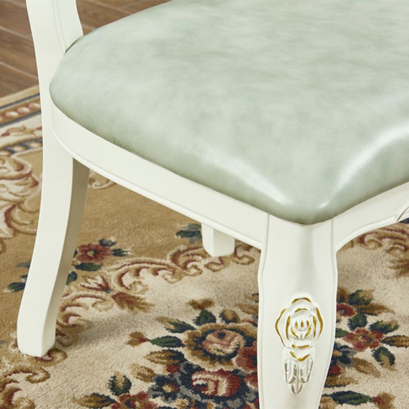 Victorian Rubberwood King Louis Back Chair Matte Finish Leather Dining Chair (Set of 2) Clearhalo ' kitchen&dining_furn' 'Dining Chairs' 'Dining Tables & Seating' 'dining_chair' 'furn' 'furn_dining_chair' 'Furniture' 'furniture_dining_chair' 'Kitchen & Dining Furniture' 'kitchen' 1200x1200_28effa1e-6342-4f53-96c4-d9b0ac31cd22