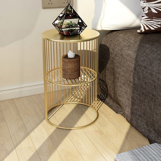 21.65" Tall Contemporary Style Side End Table Metal Frame Round Sofa Side Accent Table Clearhalo 'Coffee & Accent Tables' 'End & Side Tables' 'end_side_tables' 'furn' 'furn_end_side_tables' 'Furniture' 'Living Room Furniture' 1200x1200_28f2cf0d-b277-4138-984a-9c401e606d35