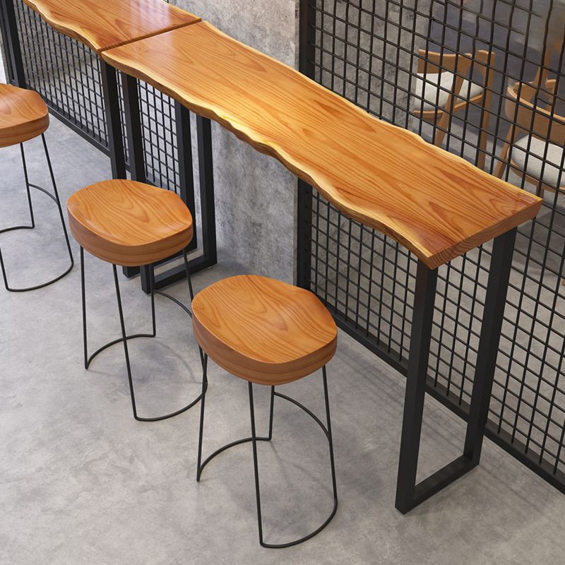 Industrial Solid Wood Bar Table Set 1/2/3/7 Pieces Counter Table with Backless Stools Clearhalo 'Bar Furniture' 'furn' 'furn_home_bar_bar_sets' 'Furniture' 'Home Bars & Bar Sets' 'home_bar_bar_sets' 'Kitchen & Dining Furniture' 1200x1200_28f32add-dbb7-468d-9b54-cdba24833f47