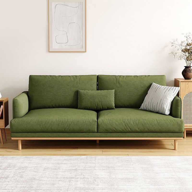 Velvet Flared Arm Sofa Loose Back 35.4"W Modern Sofa for Living Room Clearhalo 'furn' 'furn_sofas' 'Furniture' 'furniture_sofas' 'kitchen' 'kitchen_sofas' 'Living Room Furniture' 'Sofa' 'sofas' 1200x1200_28f3aa48-c381-4cee-bfb9-a8bf3e898d93